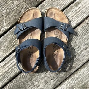 Birkis by Birkenstock Navy Blue Women Sandals Sz 6
